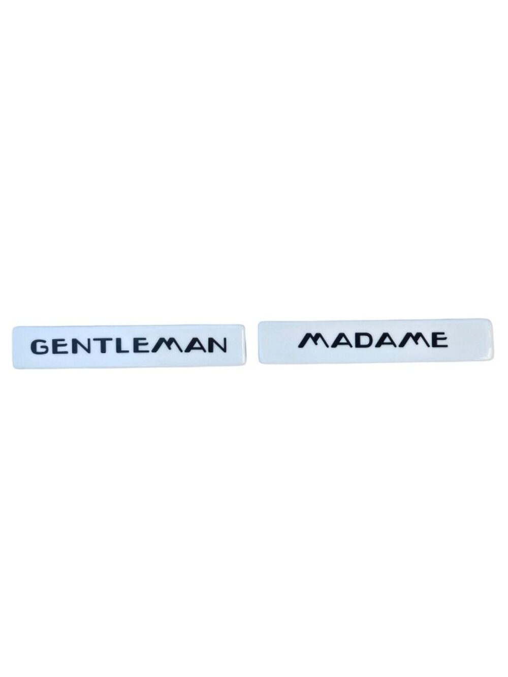 Gentleman Madame Decorative Name Plates Rosanna Brand Bathroom Decor Vintage